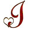 Rose Gold J-Heart Monogram