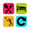 Eat Sleep Tennis Repeat Funny Quote Court