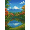 Mount Fuji near Autumn