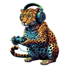 Leopard Gaming Tier Videospiele Lustiger Leopard