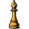 Golden Bishop Chess Icon