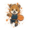 Basketball bears in team look