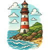 Lighthouse on the coastal path