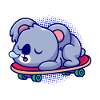 Koala on skateboard