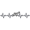 Airplane Pilot ECG Heartbeat
