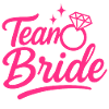 Team Bride Pink Ring Script