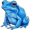 Geometrischer Blauer Frosch
