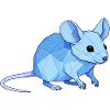 Souris bleue low-poly