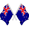 New Zealand Crossed Flags