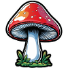 Red Toadstool Popart Design