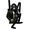 Saxophone Monkey in Leather