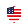 Alaska USA Shield with Flag