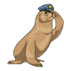 Seal Policeman Police Cap Police