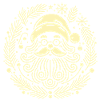 Santa's Wreath Christmas Illustration