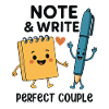 Note & Write Perfect Couple Fun Design