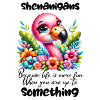 Flamingo Tropical Flowers Glow
