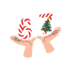 67 Funny Christmas Number Hands Motif