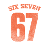 Six Seven 67 Vintage College Number Meme