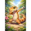 Dabbing-style tropical gecko