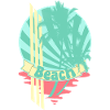 Beach Palm Trees Sea Banner