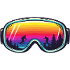 Ski Goggles Sunset Forest