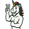 Einhorn-Friedenszeichen Illustration