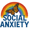 Rainbow Butterfly Social Anxiety Tee