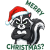 Anti Christmas Christmas Grouch Grumpy Skunk