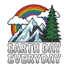 Earth Day Everyday Rainbow Mountain Nature 