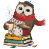 Cozy owls learning time with tea