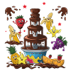 Chocolate Fountain Fruit Friends Design