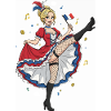Can dancer French flag