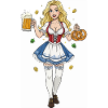 Oktoberfeest vrouw in dirndl