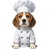 Funny Beagle Chef Cartoon Chef