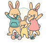 Dabbing Easter Bunnies, Family Easter