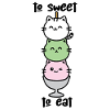 Katzen-Turm Eiscreme Stack