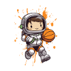 Astronaut Basketball Splash