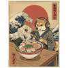 Kawaii Gamer Shiba Gaming med Ramen Bowl Sødt