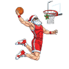 Dunking Santa Holiday Basketball Spirit Bold 