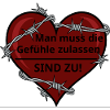 Sarcastic Heart with Barbed Wire