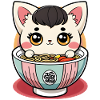 Kawaii Ramen Cat