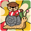 Otters on a snail tour