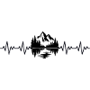 Mountains ECG heartbeat