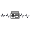 Ghetto blaster ECG heartbeat