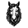 Horse Head Line Art