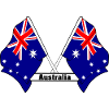 Australia Crossed Flags