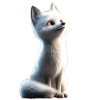 Polarfuchs Schneefuchs Eisfuchs Süßer Weißer Fuchs