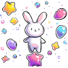 Pastell Bunny Sternenflug