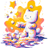 Cat Cosmos Neon Palette