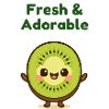 Kiwi frais Kawaii mignon